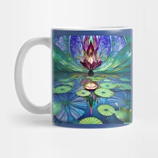 Stained Glass Lotus Flower Mug